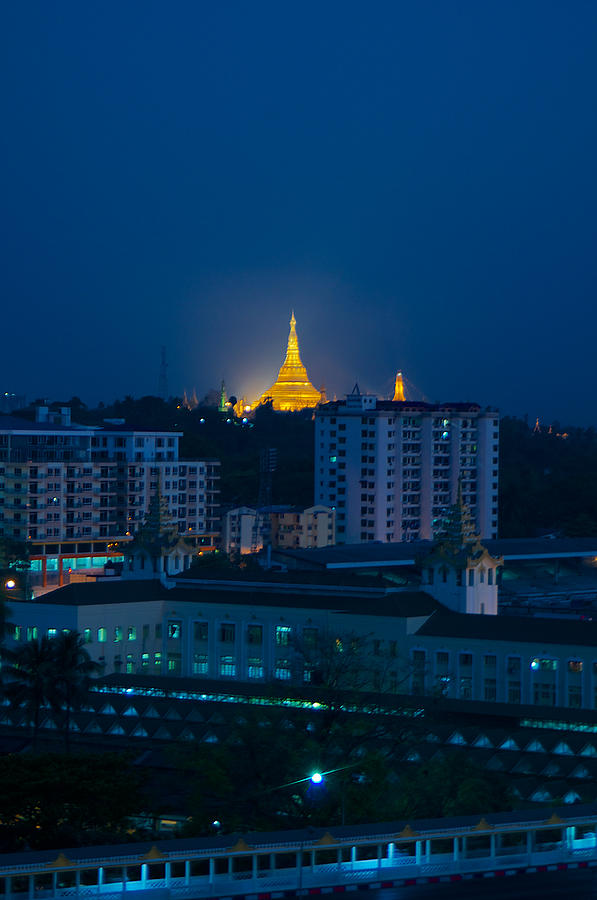 Shwedagon Pagoda Before Sunrise  Photograph by Arj Munoz