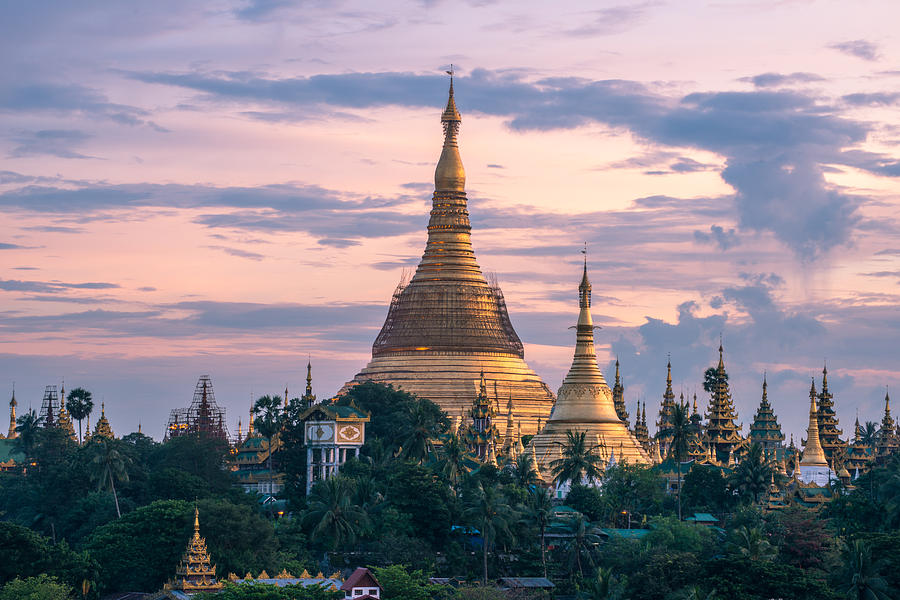 Shwedagon pagoda the heart of Yangon, Myanmar.Myan Photograph by Boy_Anupong