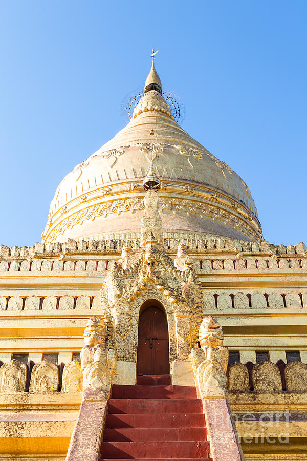 Shwezigon golden pagoda - Bagan - Myanmar Photograph by Matteo Colombo