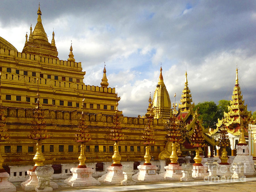 Shwezigon Pagoda Nyaung Oo Near Bagan Burma Photograph by PIXELS  XPOSED Ralph A Ledergerber Photography