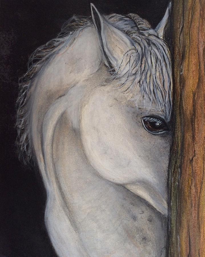 Horse Pastel - Shy by Lori Bourgault