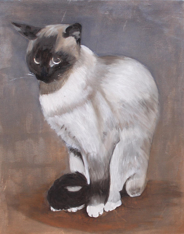 Siamese Cat Painting by Roger Bach - Fine Art America