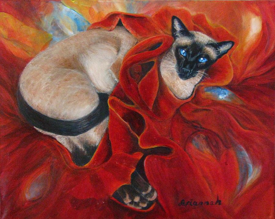 Siamese cat Painting by Ursula Brozovich