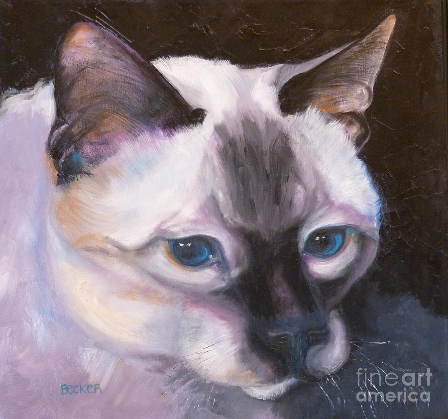 Nature Painting - Siamese Royalty by Susan A Becker