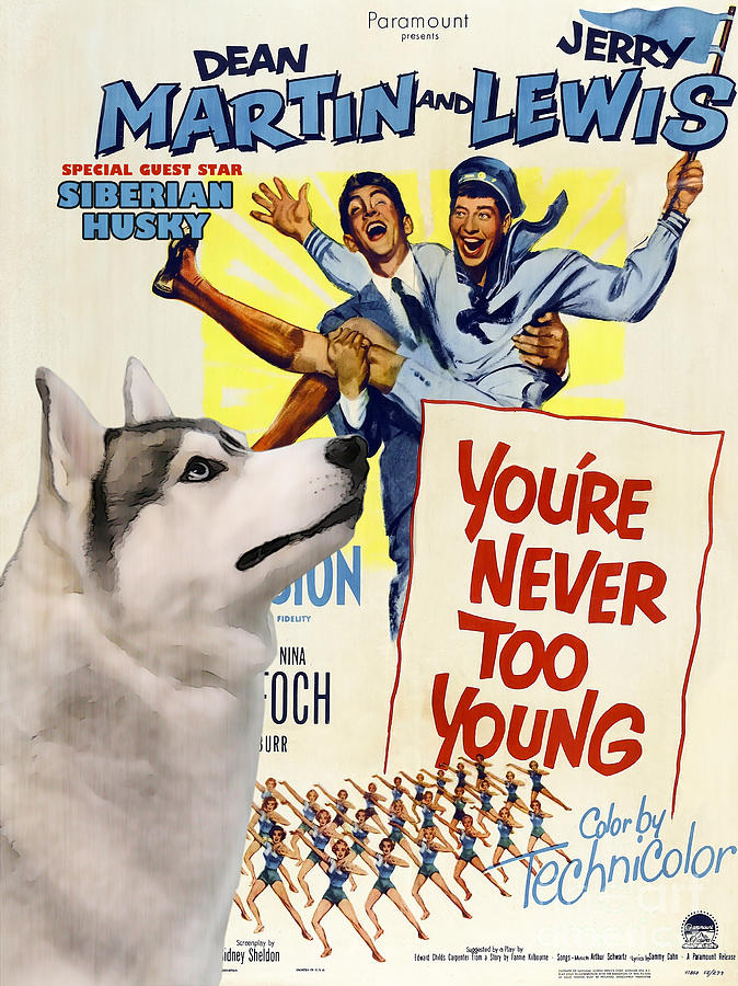 Siberian Husky Art Canvas Print - You never too Young Movie Poster Painting by Sandra Sij