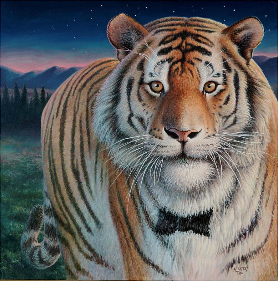 ZooFari Poster The Siberian Tiger Painting by Hans Droog