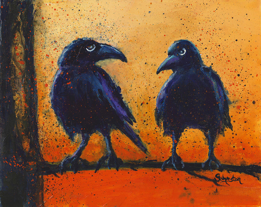Sibling Rivalry Painting by Cindy Johnston