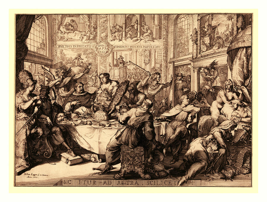 Sic Drawing - Sic Itur Ad Astra Scilicet, Hooghe, Romeyn De by Litz Collection Sic Drawing - Sic Itur Ad Astra Scilicet, Hooghe, Romeyn De by Litz Collection