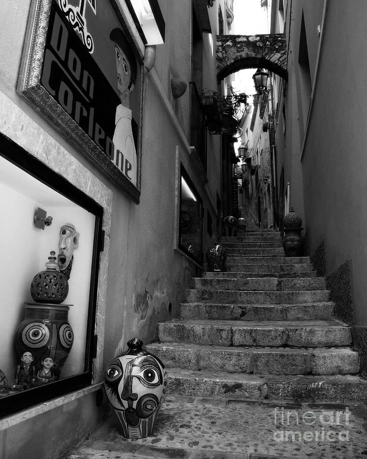 Sicilian Steps BW Photograph by Mel Steinhauer