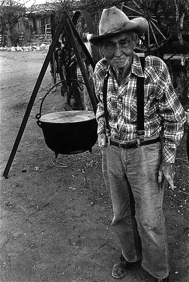 Sid Wilson stew pot Pick Em Up Ranch Tombstone Arizona 1980  Photograph by David Lee Guss