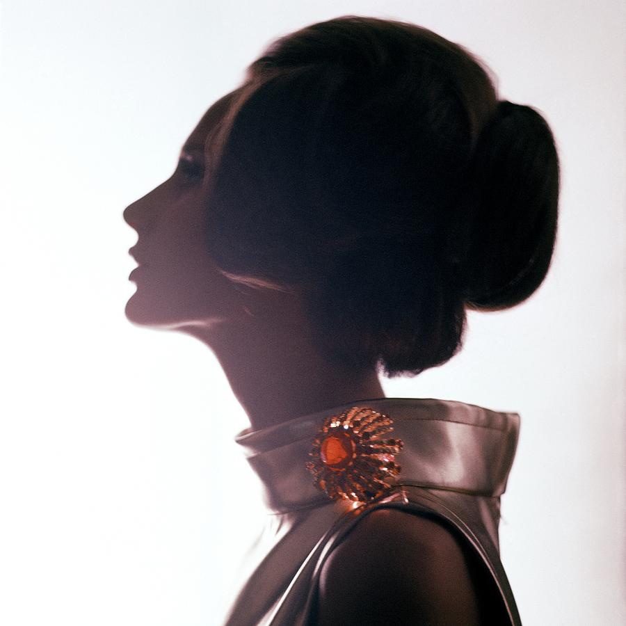 Side Profile Of A Model Photograph by Bert Stern