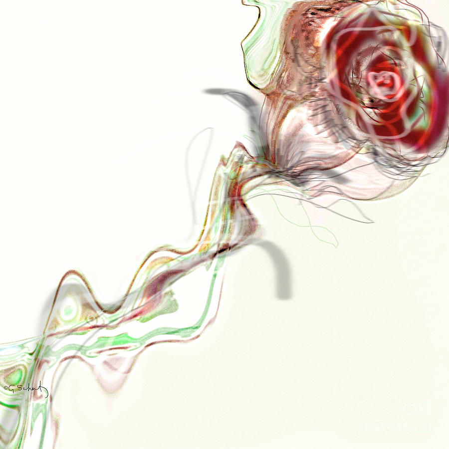 Side Rose Digital Art by Gabrielle Schertz