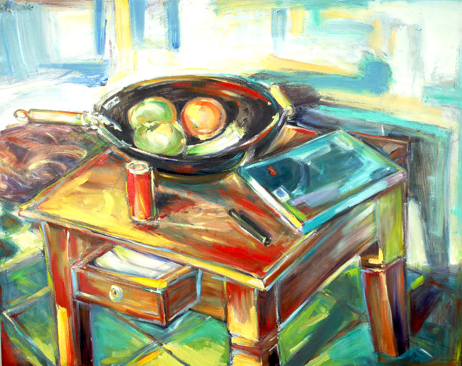 Side table Painting by Zofia  Kijak