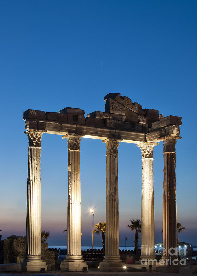 Greek Photograph - Side Temple of Apollo 08 by Antony McAulay
