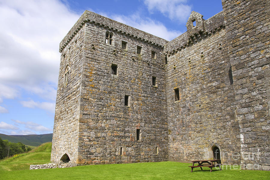 Castle Photograph - Side view of Hermitage castle by Patricia Hofmeester