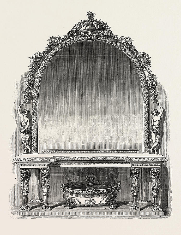 Sideboard 1851 Drawing By Messrs Snell English School