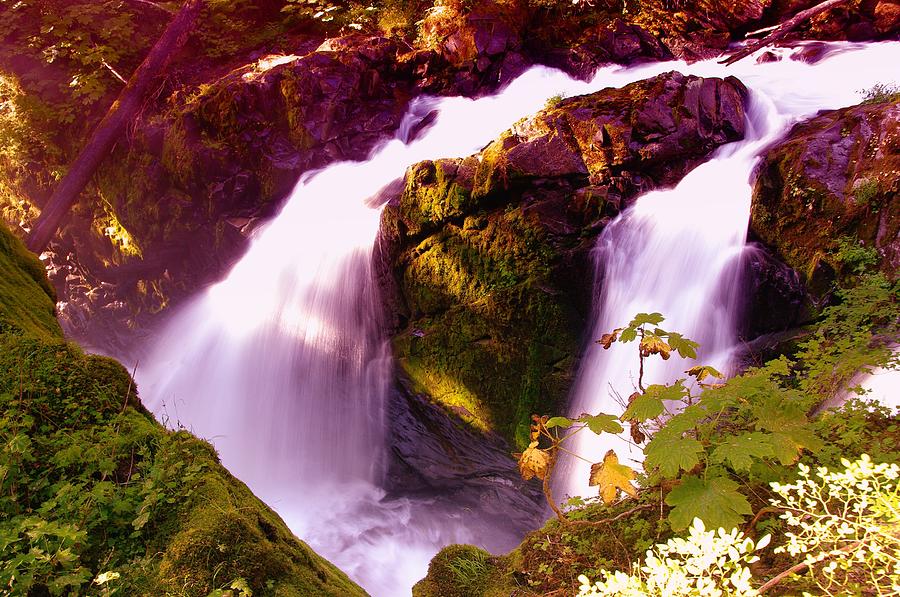 Olympic National Park Photograph - Sideview Of Solduc Falls  by Jeff Swan