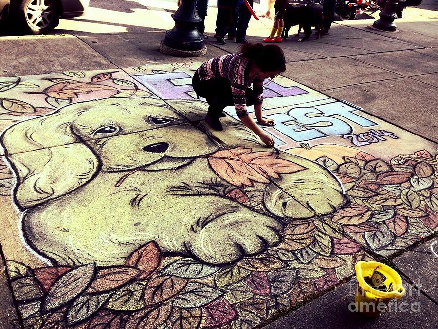 Dog Photograph - Sidewalk Art by Christy Gendalia