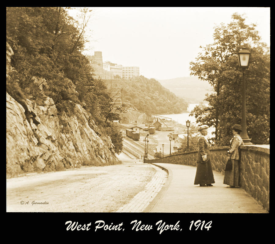 Sidewalk Conversation West Point New York 1914 Photograph by A Macarthur Gurmankin
