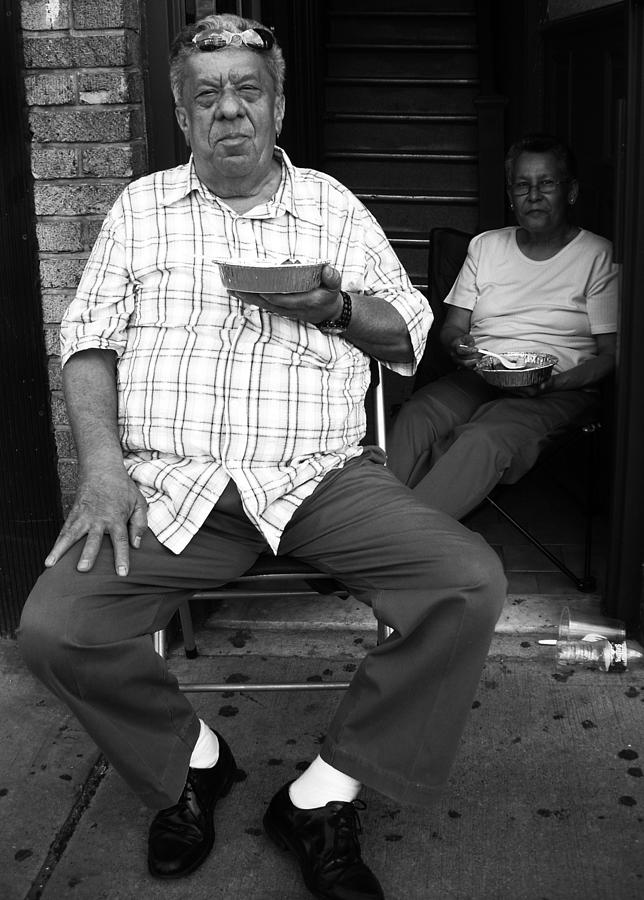 Sidewalk dinner Photograph by Hardy Baumler - Fine Art America