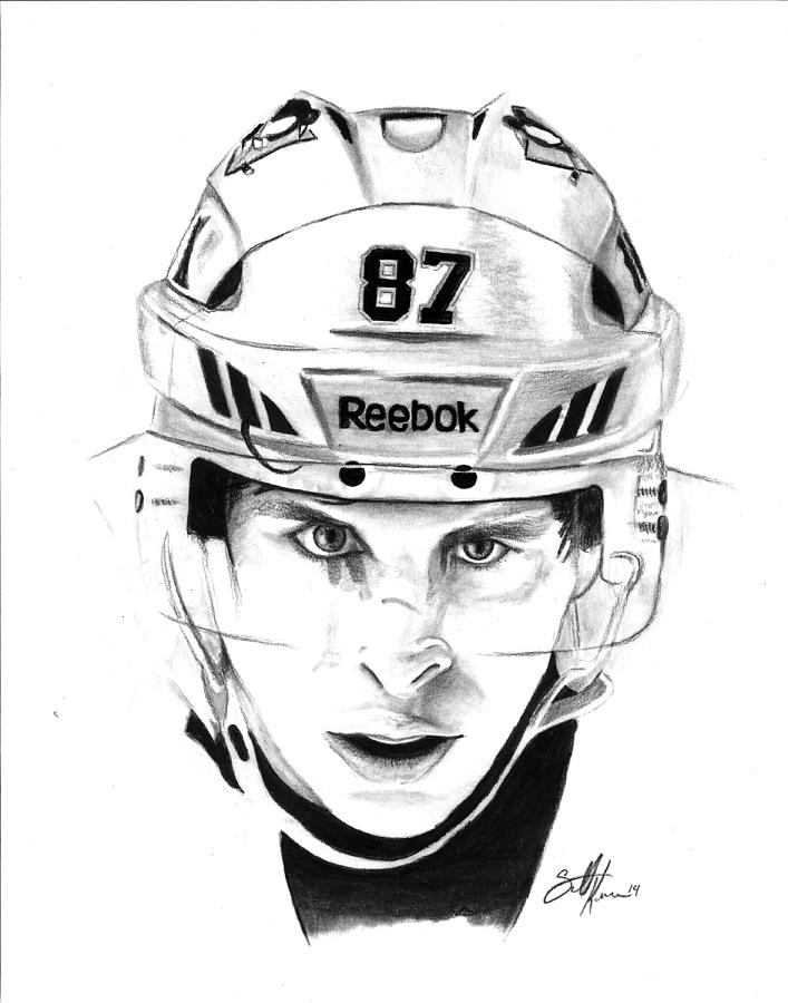 Sidney Crosby Drawing By Scott Karan