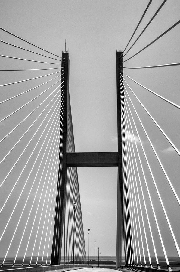 Black And White Photograph - Sidney Lanier Bridge by Ginger Wakem