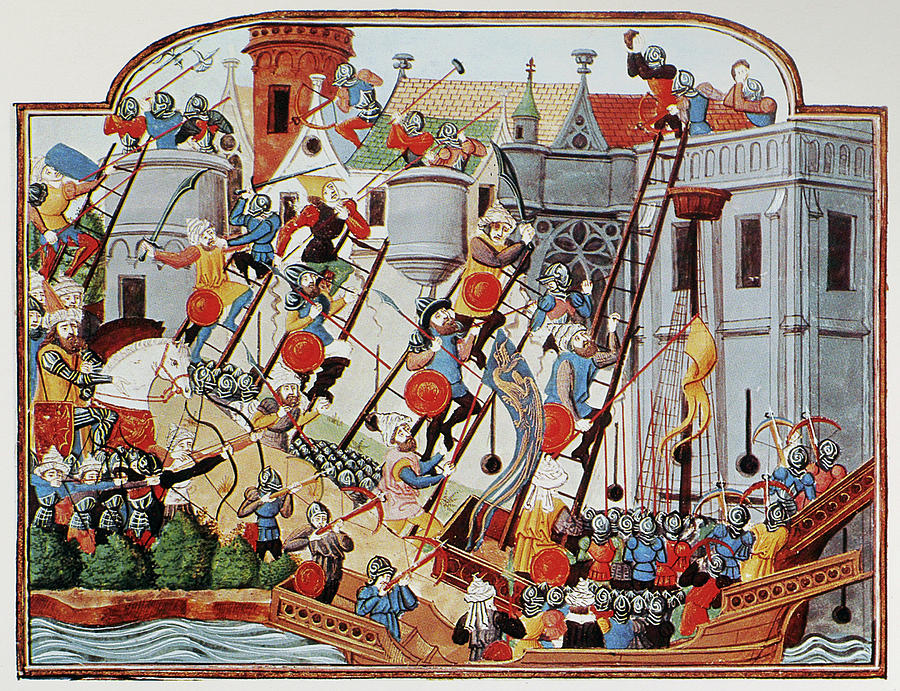 Siege, 15th Century Painting by Granger