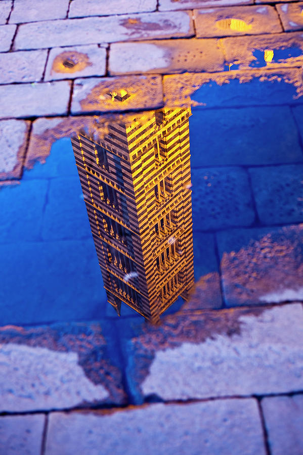 Siena Cathedral Tower Reflected In Photograph by Richard Ianson