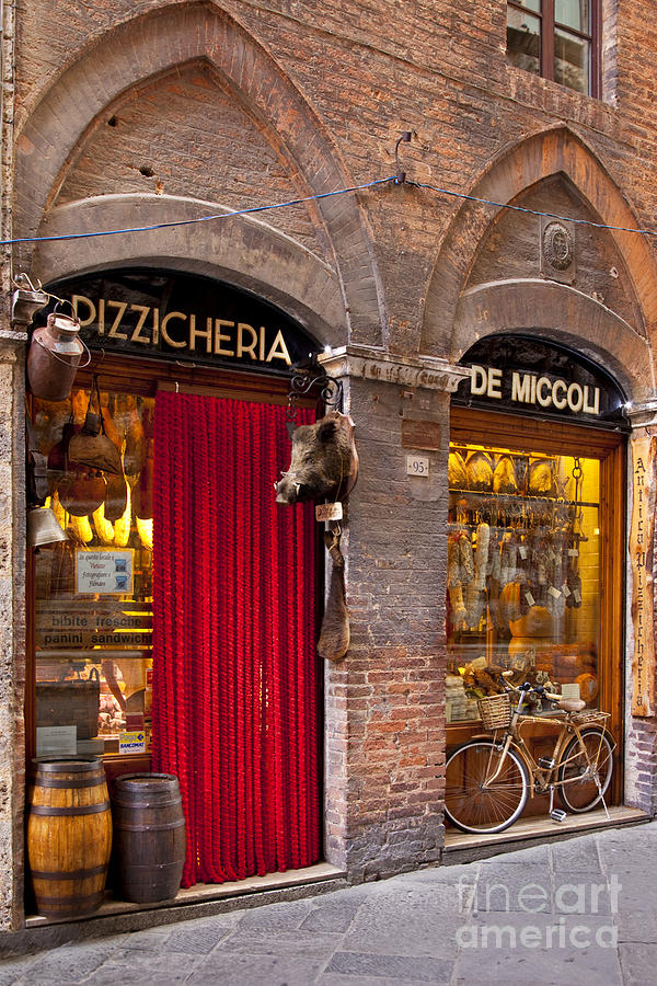 Etruscan Photograph - Siena Meat and Cheese Shop by Brian Jannsen