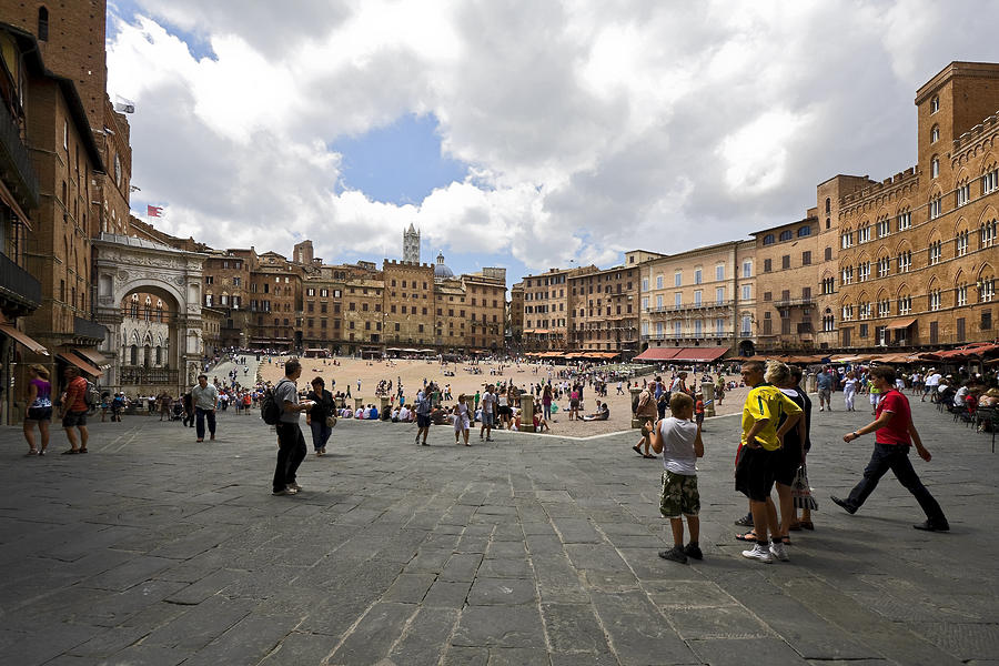 Siena Piazza del Campo Photograph by Sally Weigand