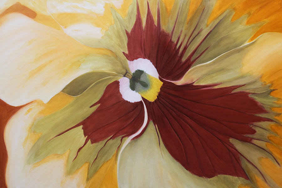 Flowers Still Life Painting - Sienna Sage Splash by Kirk Ellison