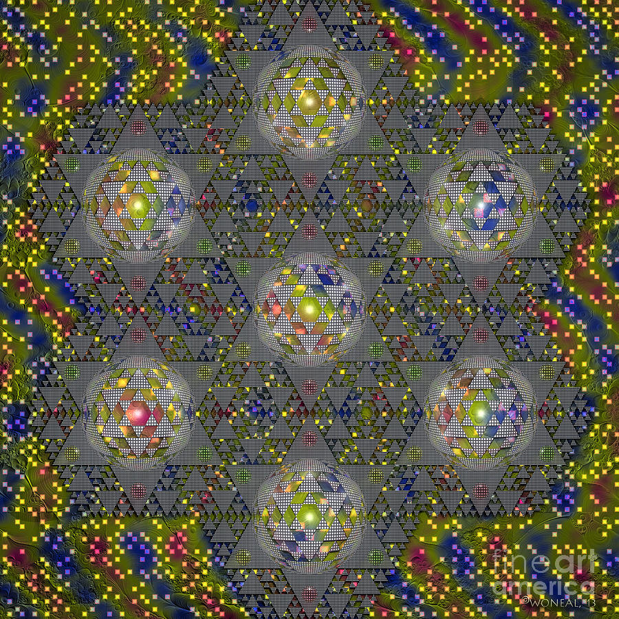 Pattern Digital Art - Sierpinski Constellation 7-2 by Walter Neal