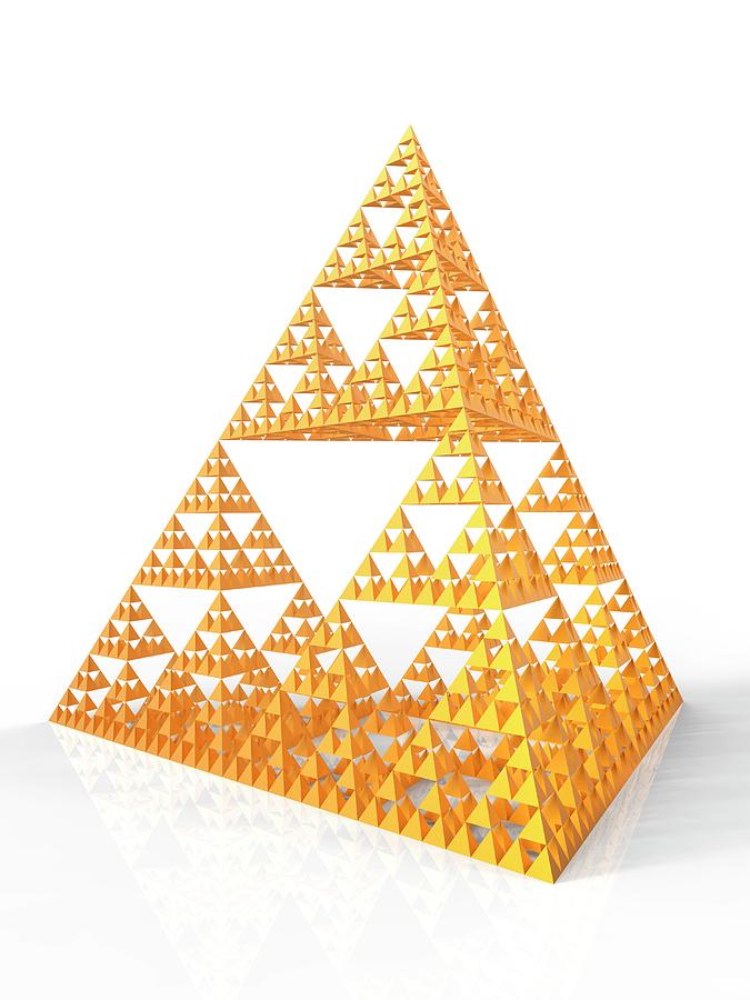 Sierpinski Fractal Pyramid Photograph by Alfred Pasieka