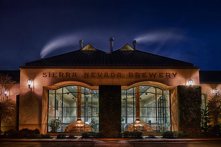 Sierra Nevada Brewery At Night Photograph by Robert Woodward