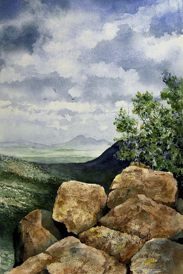 Sierra San Jose from Montezuma Pass Painting by Sam Sidders