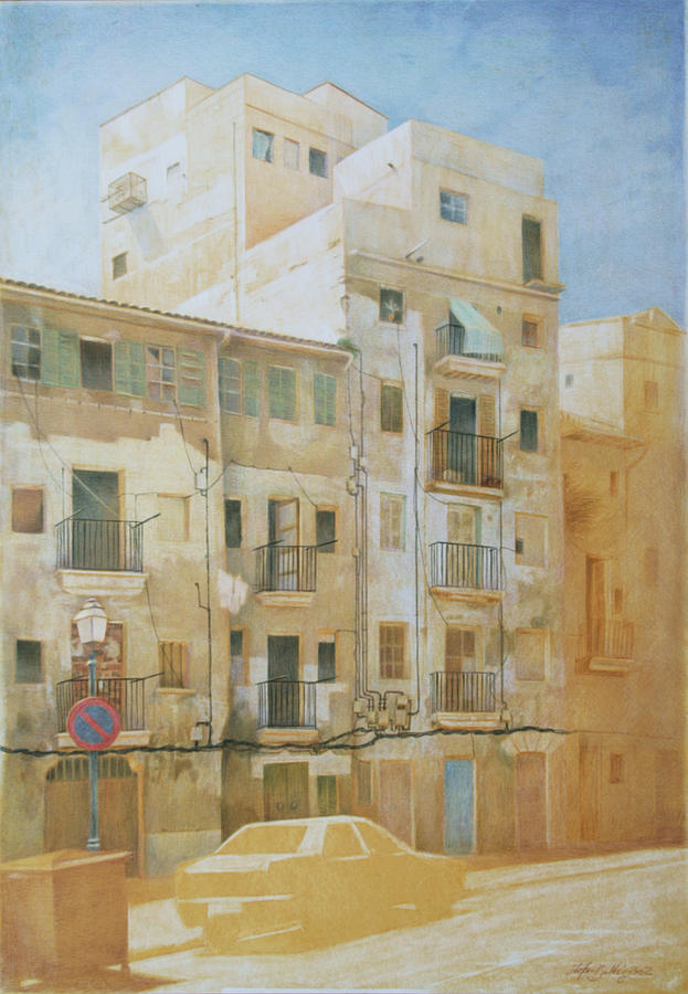 Mediterranean Drawing - Siesta en el Barrio Chino by Stefan Beltzig