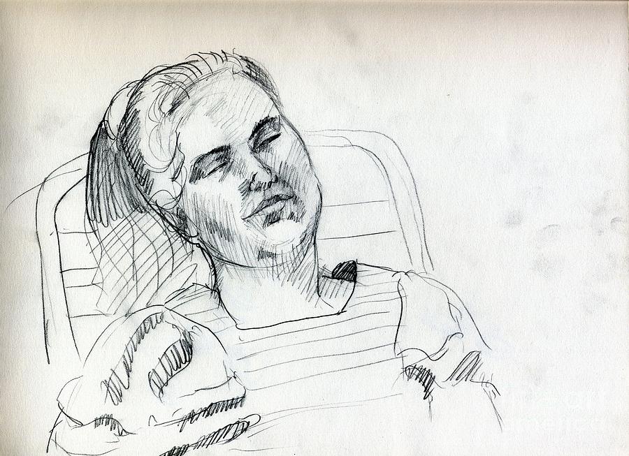 Portrait Drawing - Siesta Time by Whistler Kenworthy