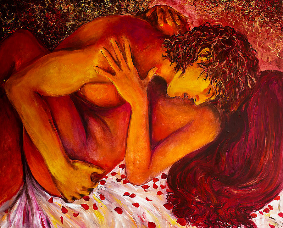 Lovers Painting - SIGHING- Sospiri by Arianna Ruffinengo