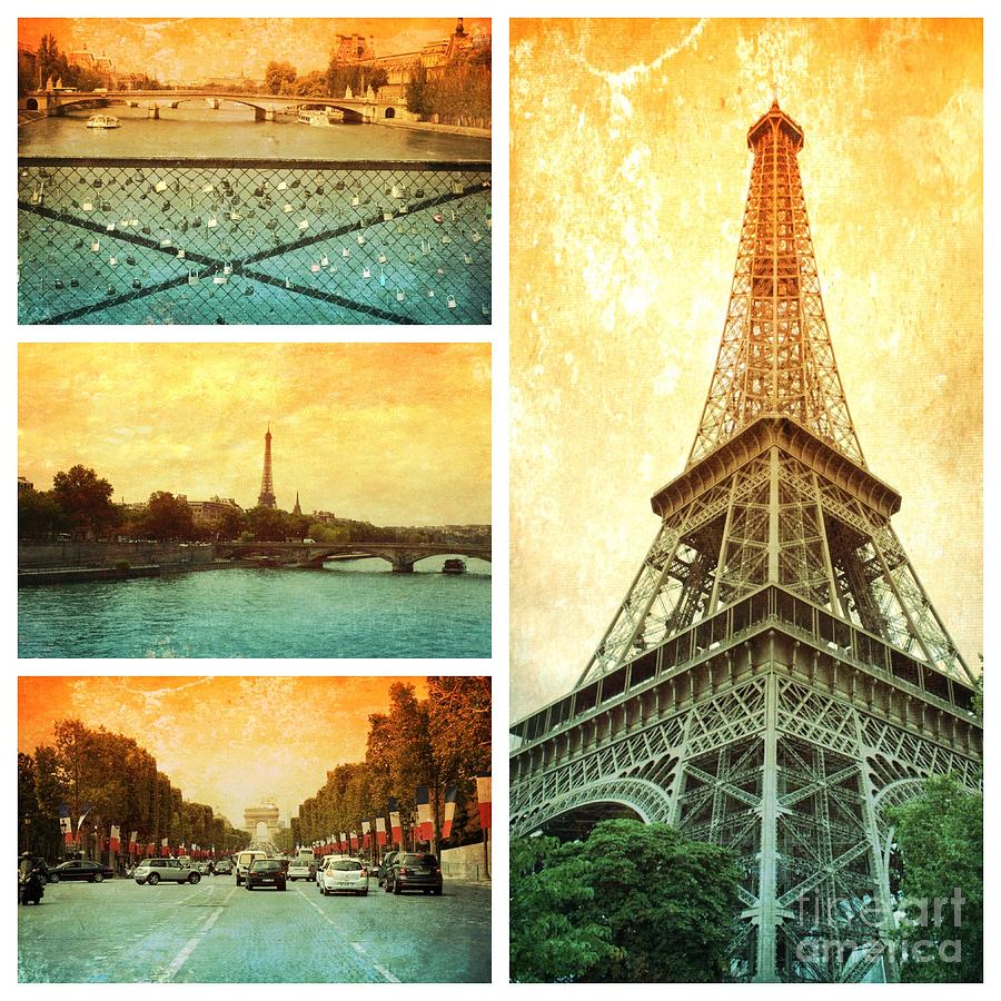 Sights of Paris Collage Photograph by Carol Groenen