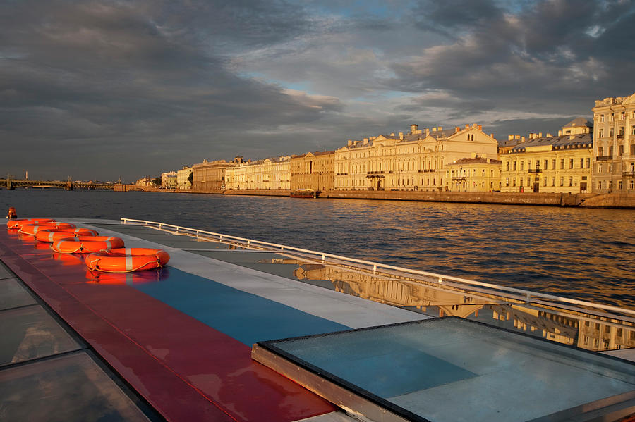 Sightseeing Boat Excursion On Neva Photograph by Holger Leue