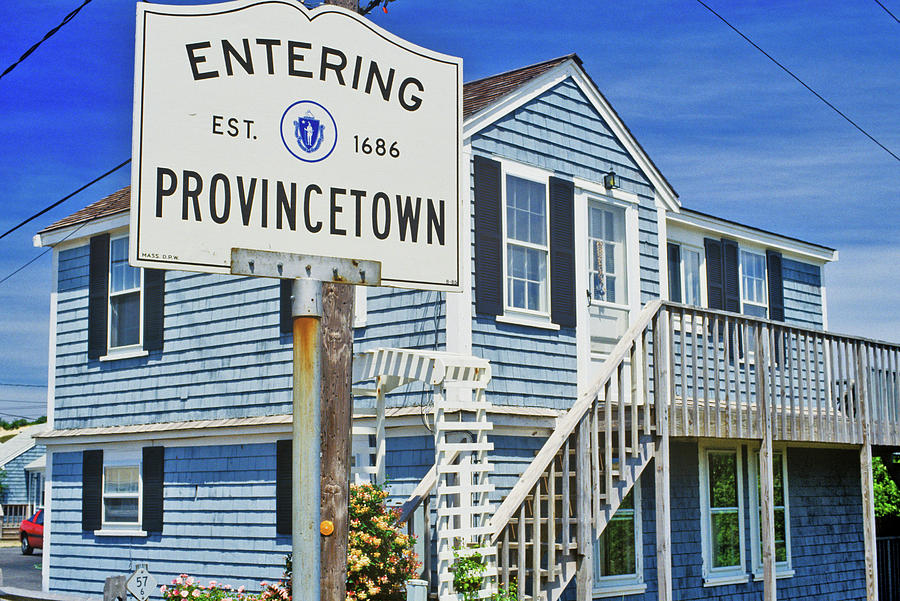 Architecture Photograph - Sign For Provincetown, Massachusetts by Panoramic Images