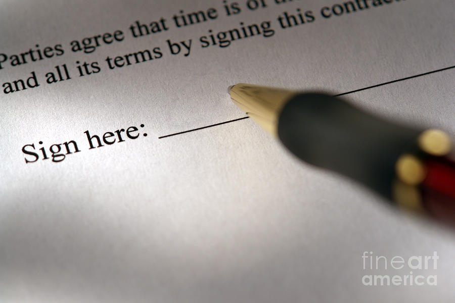 Sign Here Photograph by Olivier Le Queinec
