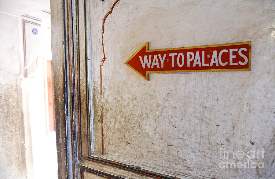 Sign inside Junagarh Fort at Bikaner in India Photograph by Robert Preston