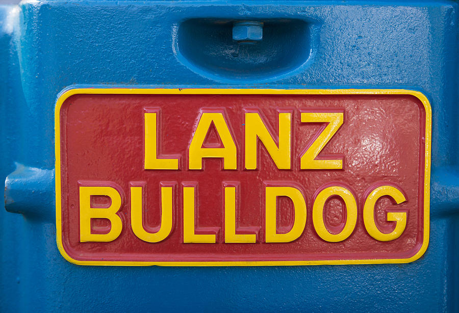 Sign Lanz Bulldog on a tractor Photograph by Matthias Hauser