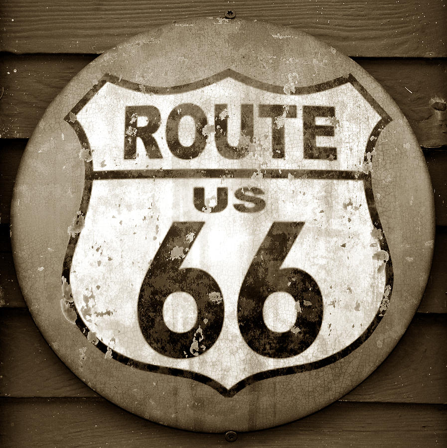 Sign Photograph - Sign of the old road by David Lee Thompson