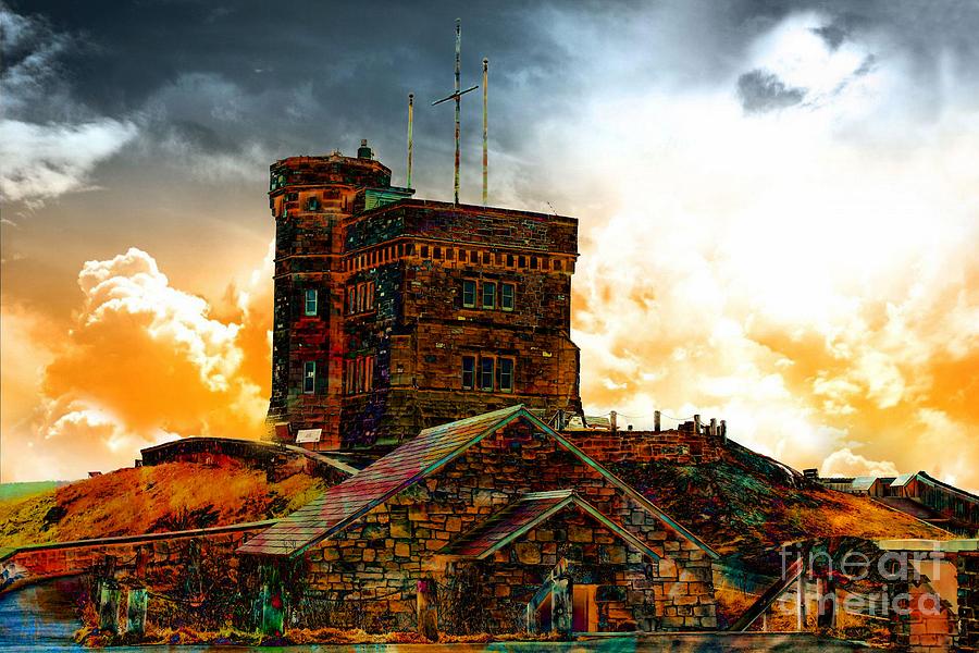 Signal Hill - Cabot Tower - Enhanced Sky Photograph by Barbara A Griffin