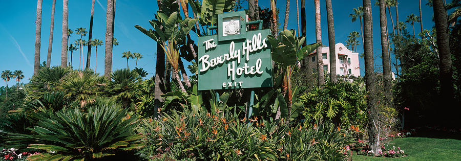 Signboard Of A Hotel, Beverly Hills Photograph by Panoramic Images