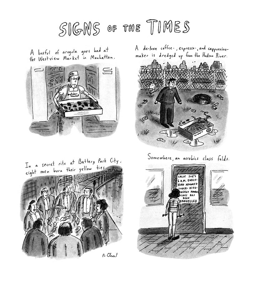 Signs Of The Times: Title Drawing by Roz Chast
