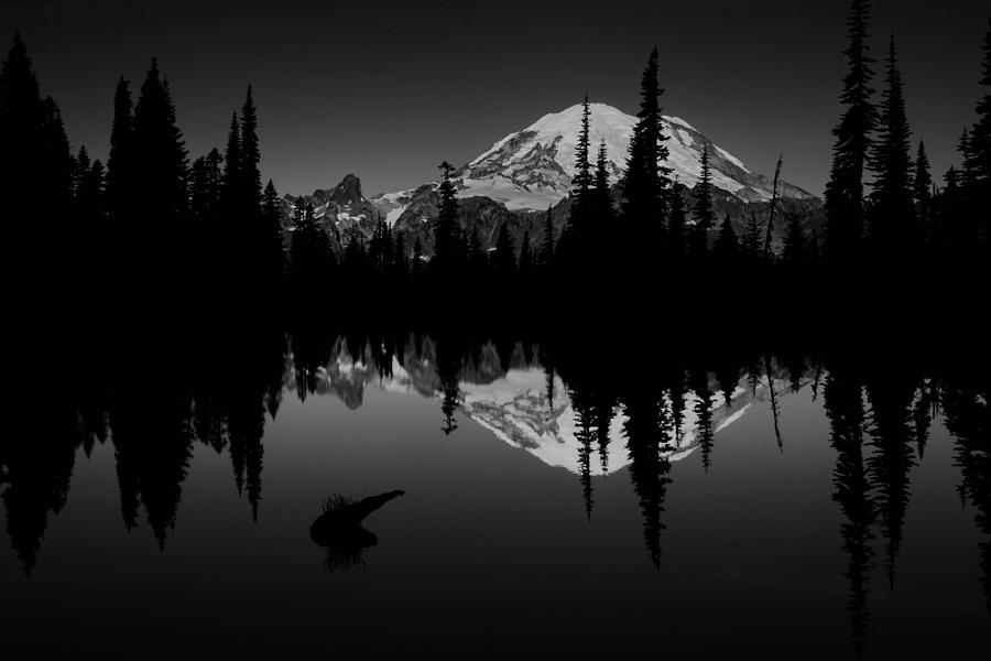 Mount Rainier National Park Photograph - Sihlouette with Tipsoo by Mark Kiver