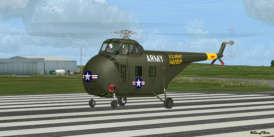 Sikorsky H-19 Chickasaw Digital Art by Walter Colvin